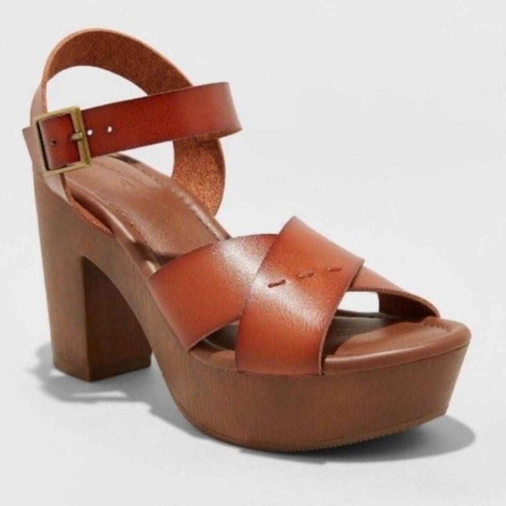 Universal Thread Estella Cognac Heeled Sandals